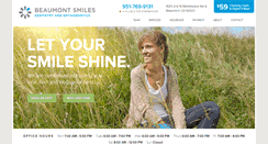 Desktop Screenshot of beaumontsmilesdental.com